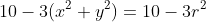 10-3(x^{2}+y^{2})=10-3r^{2}