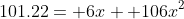 101.22= 6x+ 106x^2