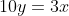 10y=3x