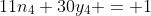11n_4+30y_4 = 1