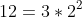 12=3*2^{2}