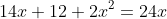 14x+12+2x^{2}=24x