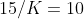 15/K=10