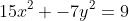 15x^2 -7y^2=9