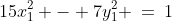 15x_1^2 - 7y_1^2 \:=\:1