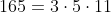 165=3\cdot{5}\cdot{11}
