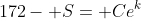 172- S= Ce^{k}