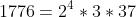 1776=2^4*3*37