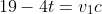 19-4t=v_1c