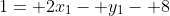 1= 2x_1- y_1- 8