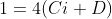1=4(Ci+D)