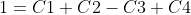 1=C1+C2-C3+C4