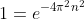 1=e^{-4\pi^2n^2}