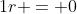 1r = 0