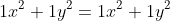 1x^2+1y^2=1x^2+1y^2