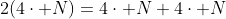 2(4\cdot N)=4\cdot N+4\cdot N