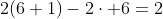 2(6+1)-2\cdot 6=2