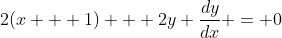 2(x + 1) + 2y \frac{dy}{dx} = 0