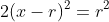 2(x-r)^2=r^2