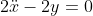 2\ddot{x}-2y=0