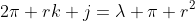 2\pi rk+j=\lambda \pi r^2