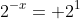 2^{-x}= 2^1