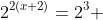 2^{2(x+2)}=2^3 