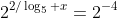 2^{2/\log_{5} x}=2^{-4}
