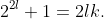 2^{2l}+1=2lk.