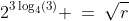 \text{Solve for }r\!:\;\;2^{3\log_4(3)} \:=\:\sqrt{r}