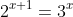 2^{x+1}=3^x