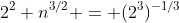 2^2 n^{3/2} = (2^{3})^{-1/3}
