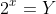 2^x=Y