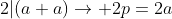2|(a+a)\rightarrow 2p=2a