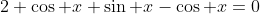 2 \cos x \sin x-\cos x=0