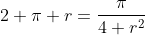 2 \pi r=\frac{\pi}{4 r^2}