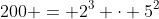 200 = 2^3 \cdot 5^2