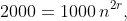2000=1000\,n^{2r},