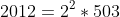 2012=2^2*503