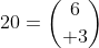 20={6\choose 3}