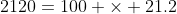 2120=100 \times 21.2
