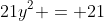 21y^2 = 21