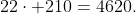 22\cdot 210=4620.