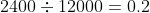 2400\div12000=0.2