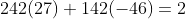 242(27)+142(-46)=2