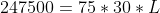 247500=75*30*L