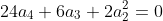 24a_4+6a_3+2a_2^2=0