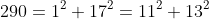 290=1^2+17^2=11^2+13^2