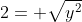 2= \sqrt{y^2}
