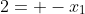 2= -x_1